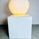 Large 'Nessa' Murano Glass Sphere Lamp In Opal White By Gino Vistosi For Vistosi, Italy 1970S
