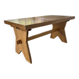 Table, mobilier de montagne en hêtre, 1950