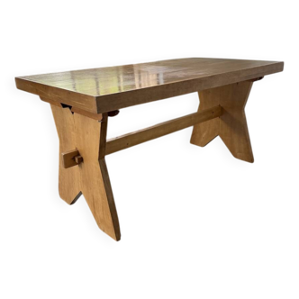 Table, mobilier de montagne en hêtre, 1950