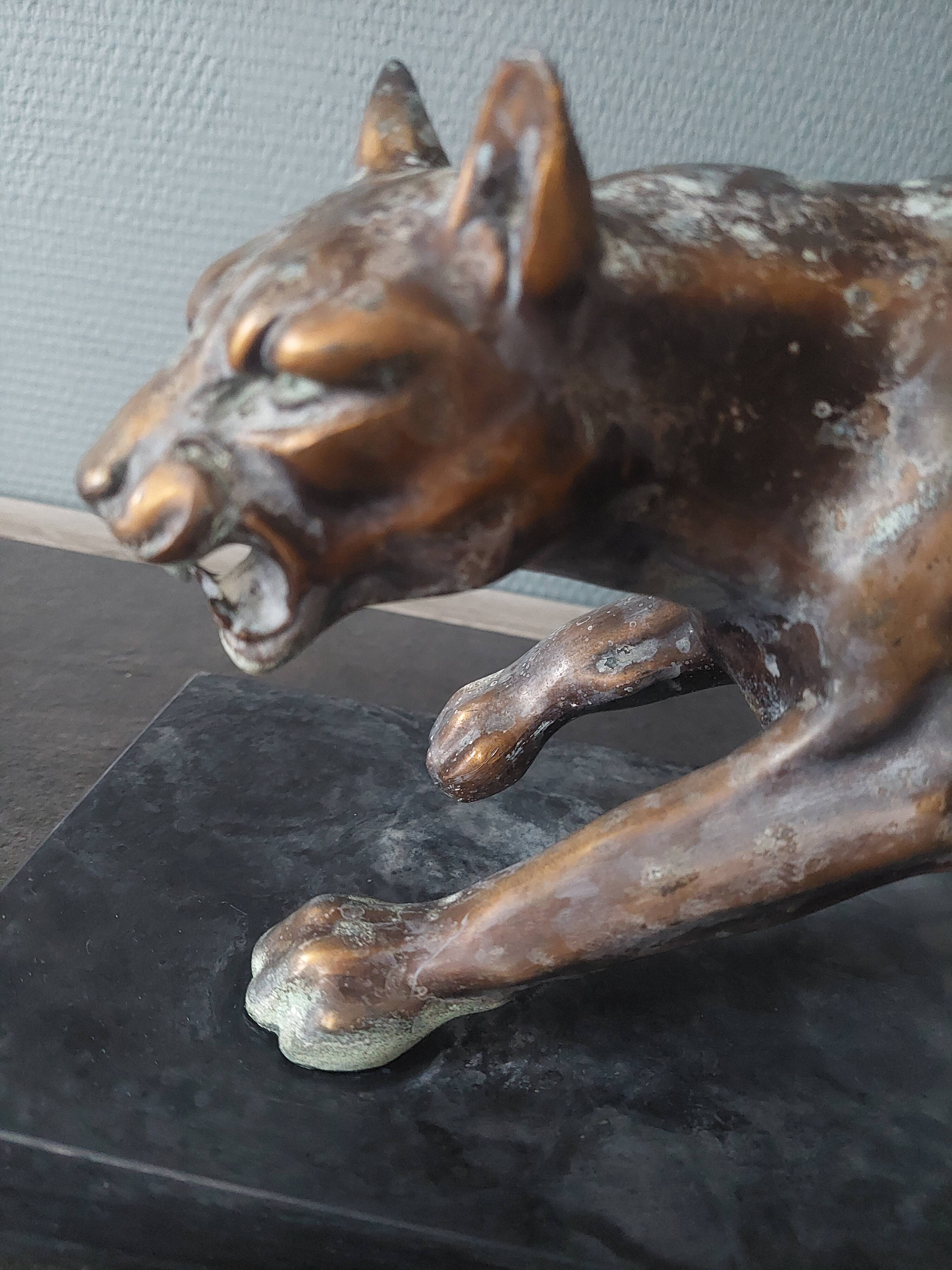 Lioness sculpture art deco