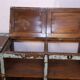 Old Burmese teak craft furniture with original blue patina