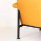 Eclectic Mid-Century Modern Sculptural Armchair in Mustard Yellow Fabric