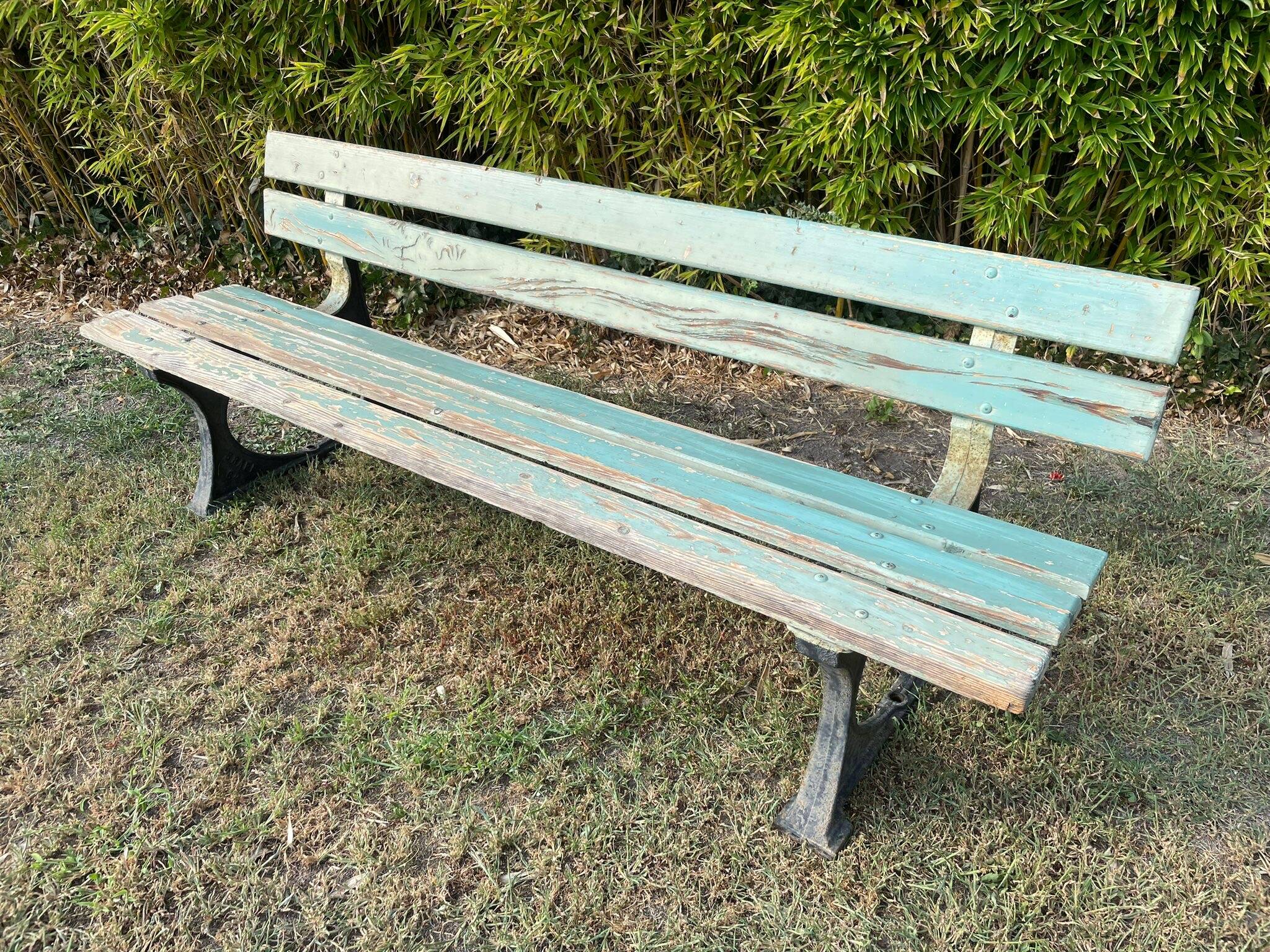Antique garden bench
