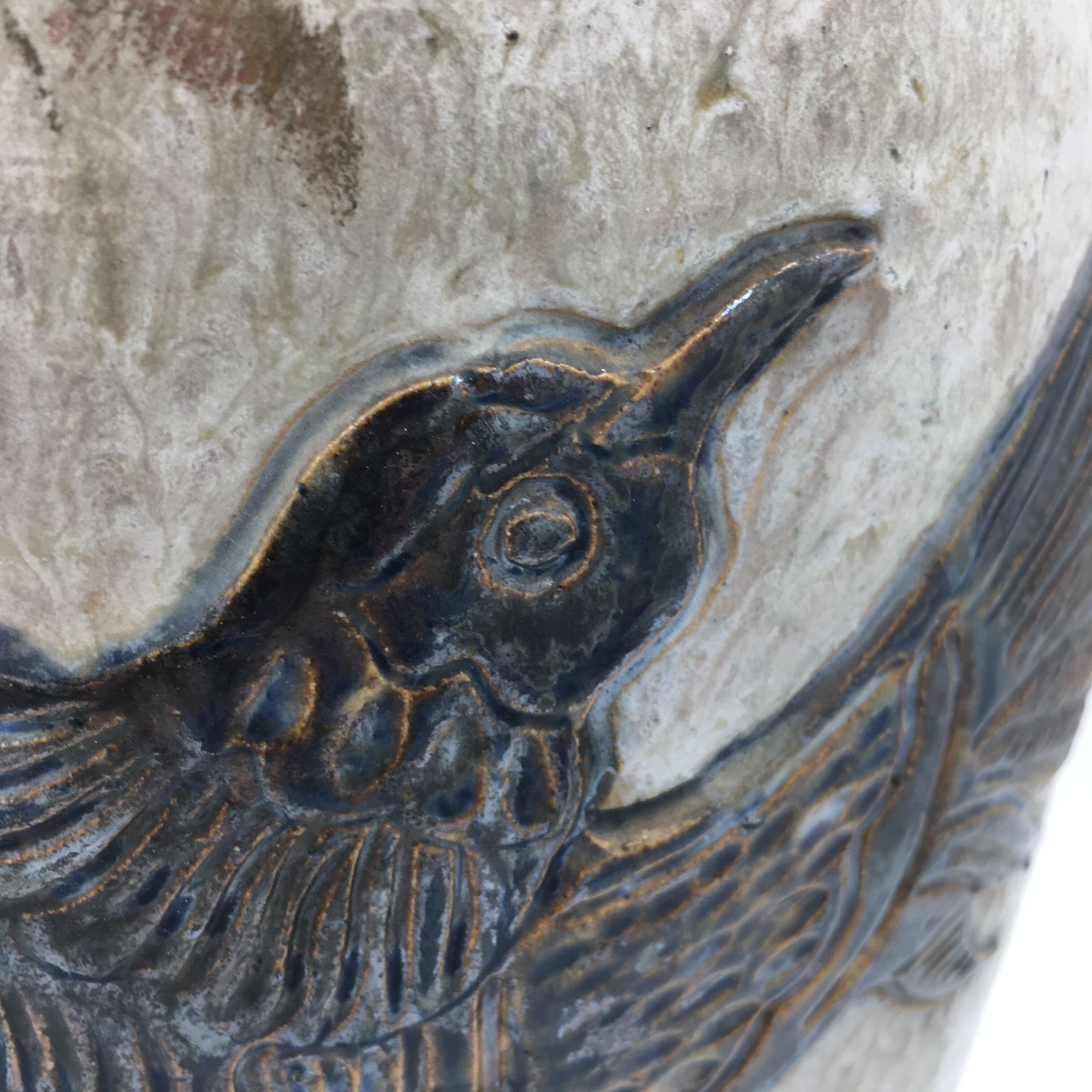 Sandstone vase signed losson