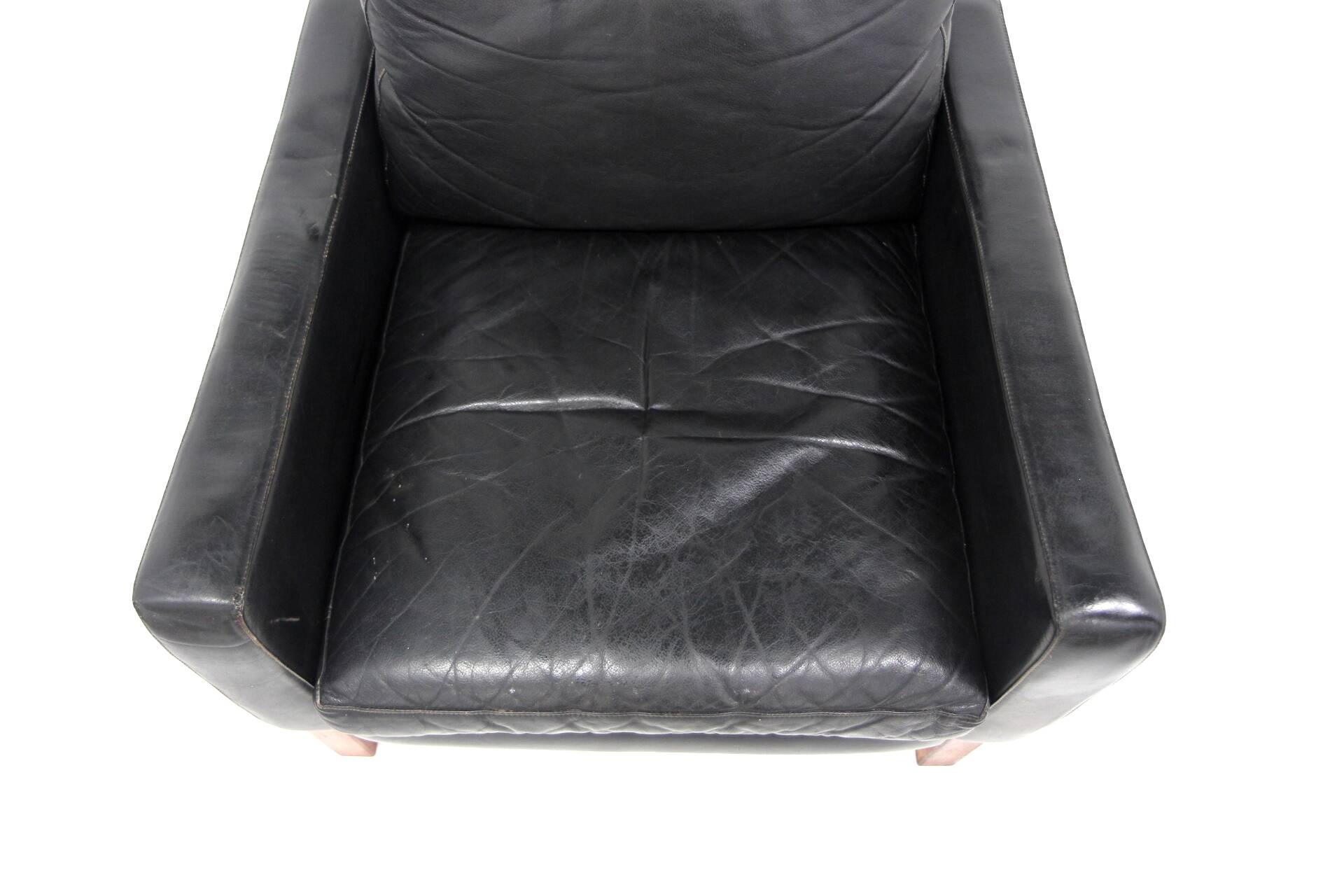 Scandinavian leather armchair, Sweden, 1960