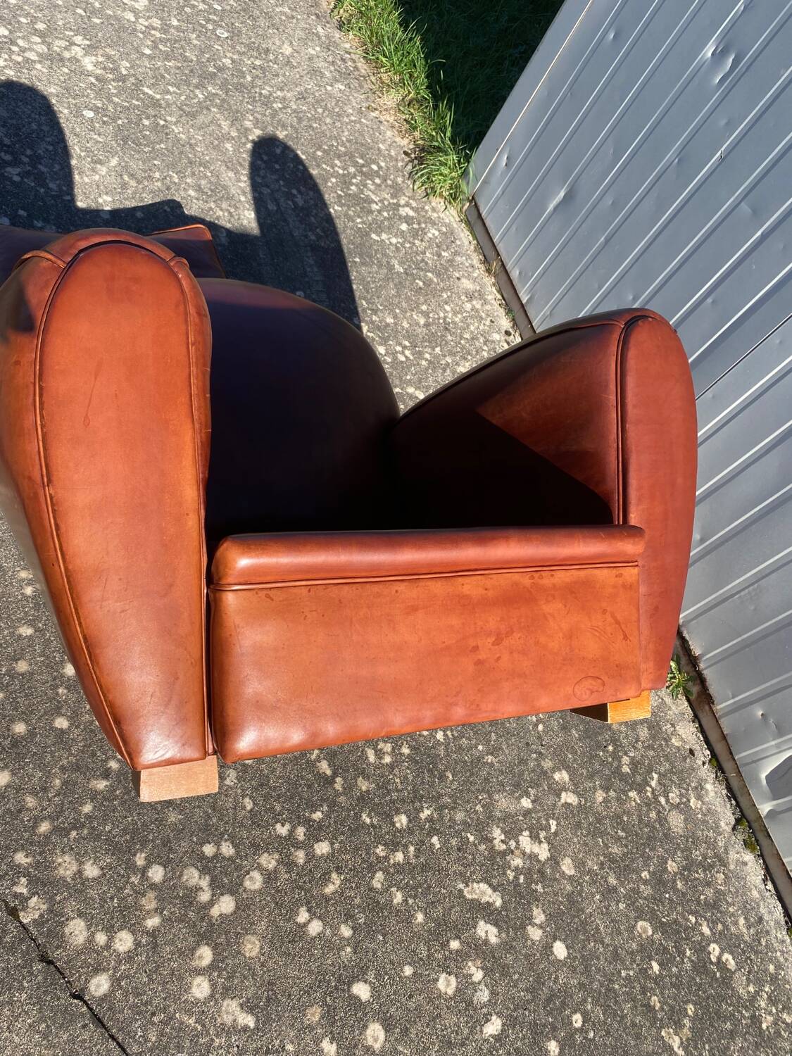 Leather club chair