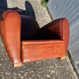 Leather club chair