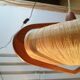 Sisal Ufo pendant lamp and vintage teak by Temde Leuchten