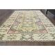 Vintage Turkish Oushak Handmade Wool Cotton Yellow Area Rug 119X210