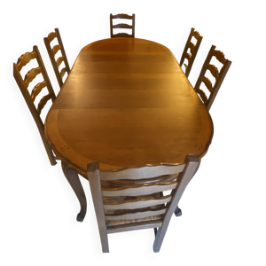 table en merisier massif