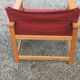 Fauteuil safari en hêtre et toile coton