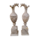 Paire de vases en albâtre fin XIXème