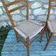 3 Scandinavian chairs seated in rope