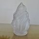 Antique "flame" tulip in frosted glass paste, art deco, 1930s-40s