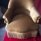 Velvet toad armchair