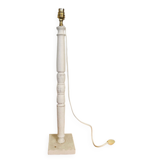 Lamp foot baluster patina old aged white