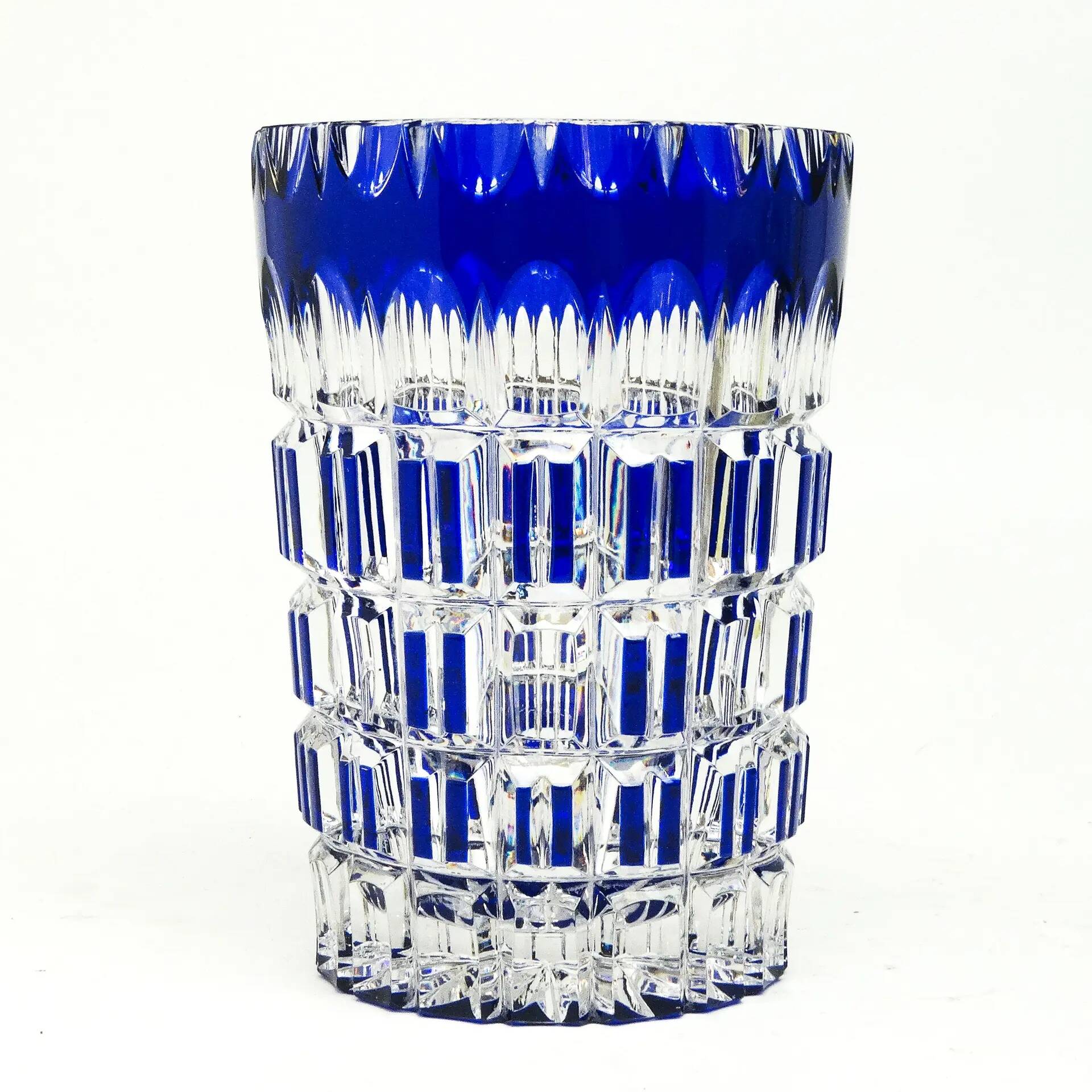 Mid-century modern vase, cobalt glass, Germany, 1950s