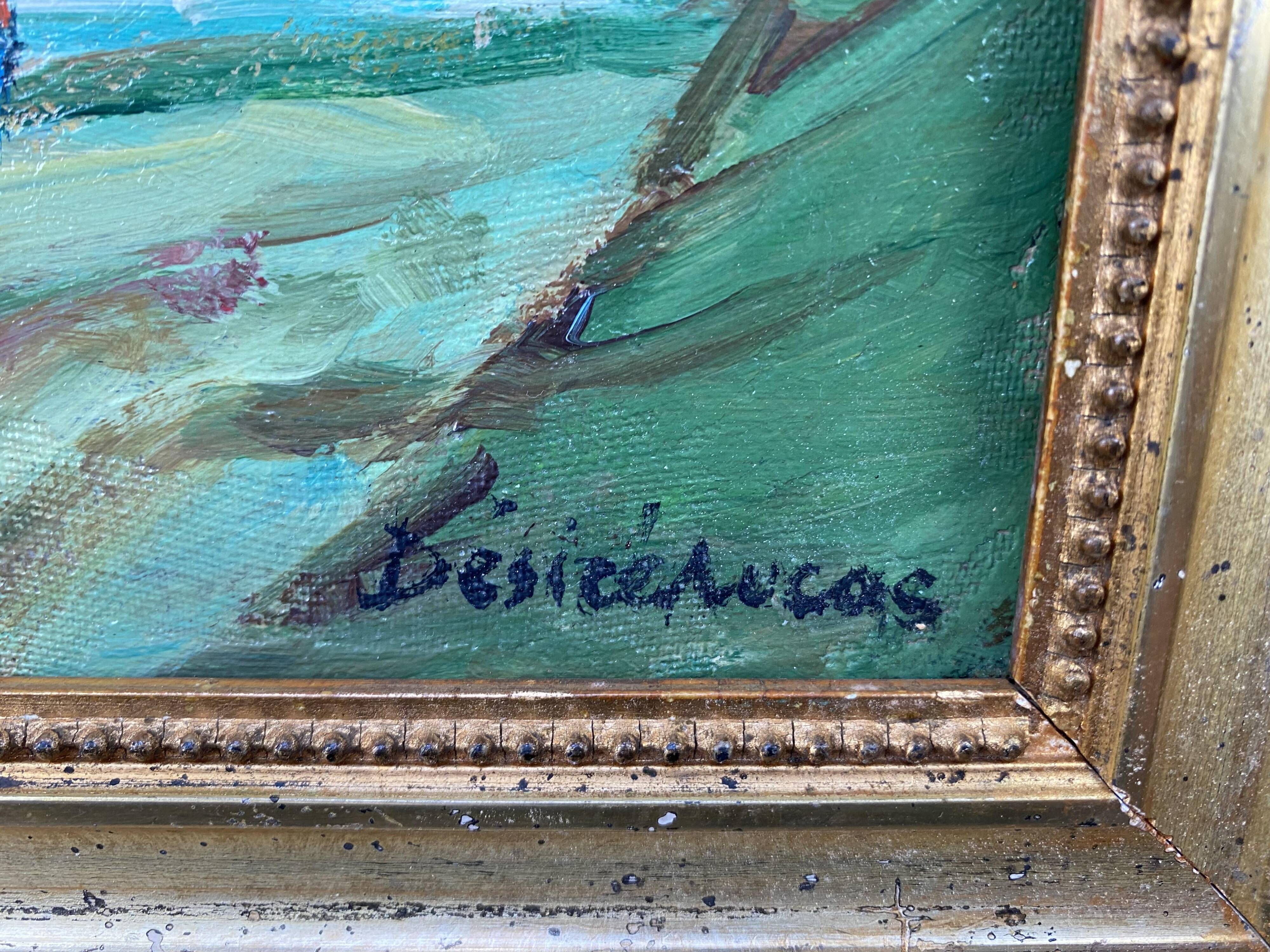 Marine painting Désiré-Lucas early twentieth oil on canvas