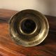 Large twisted brass torch candle holder