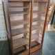 Double curtain binder in blond mahogany