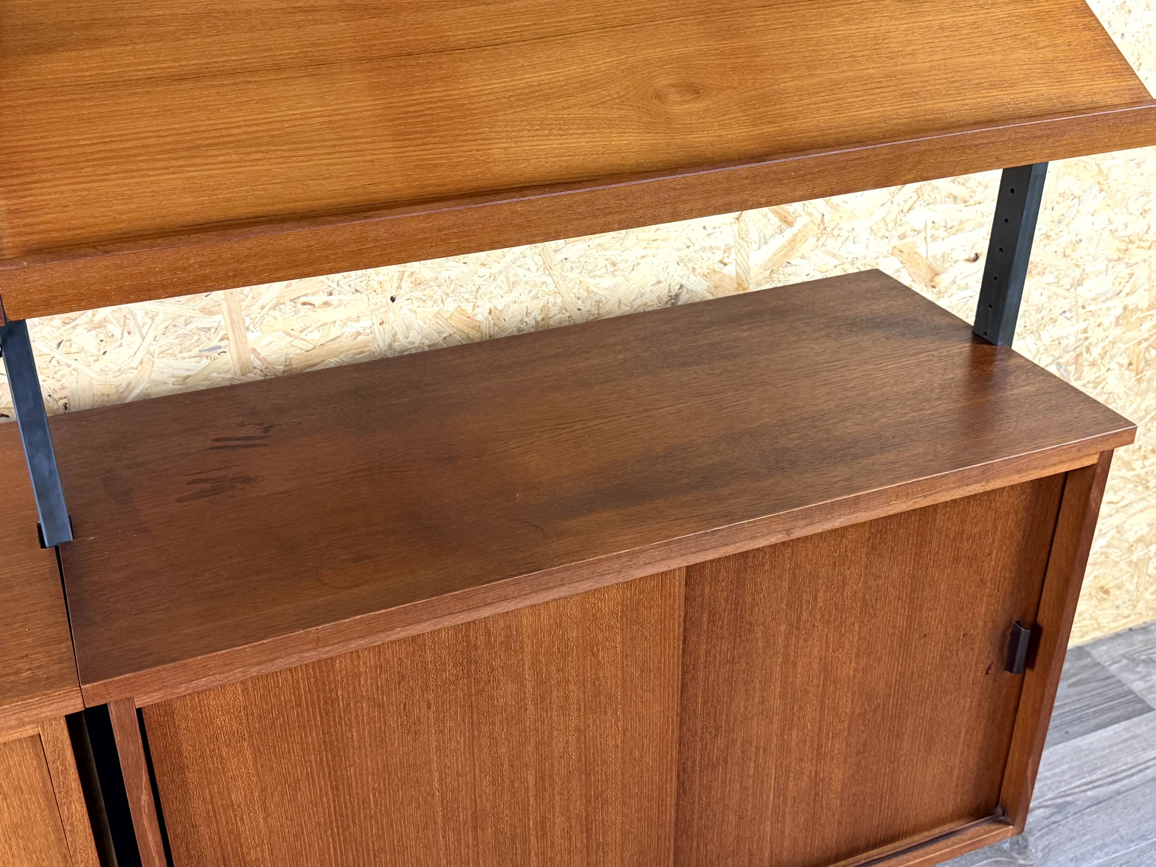 1960s 1970s Teak Wall Unit by Olof Pira Sweden Mid-Century Modern