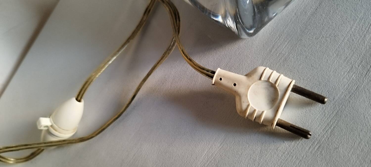 2 Lorraine crystal lamp bases