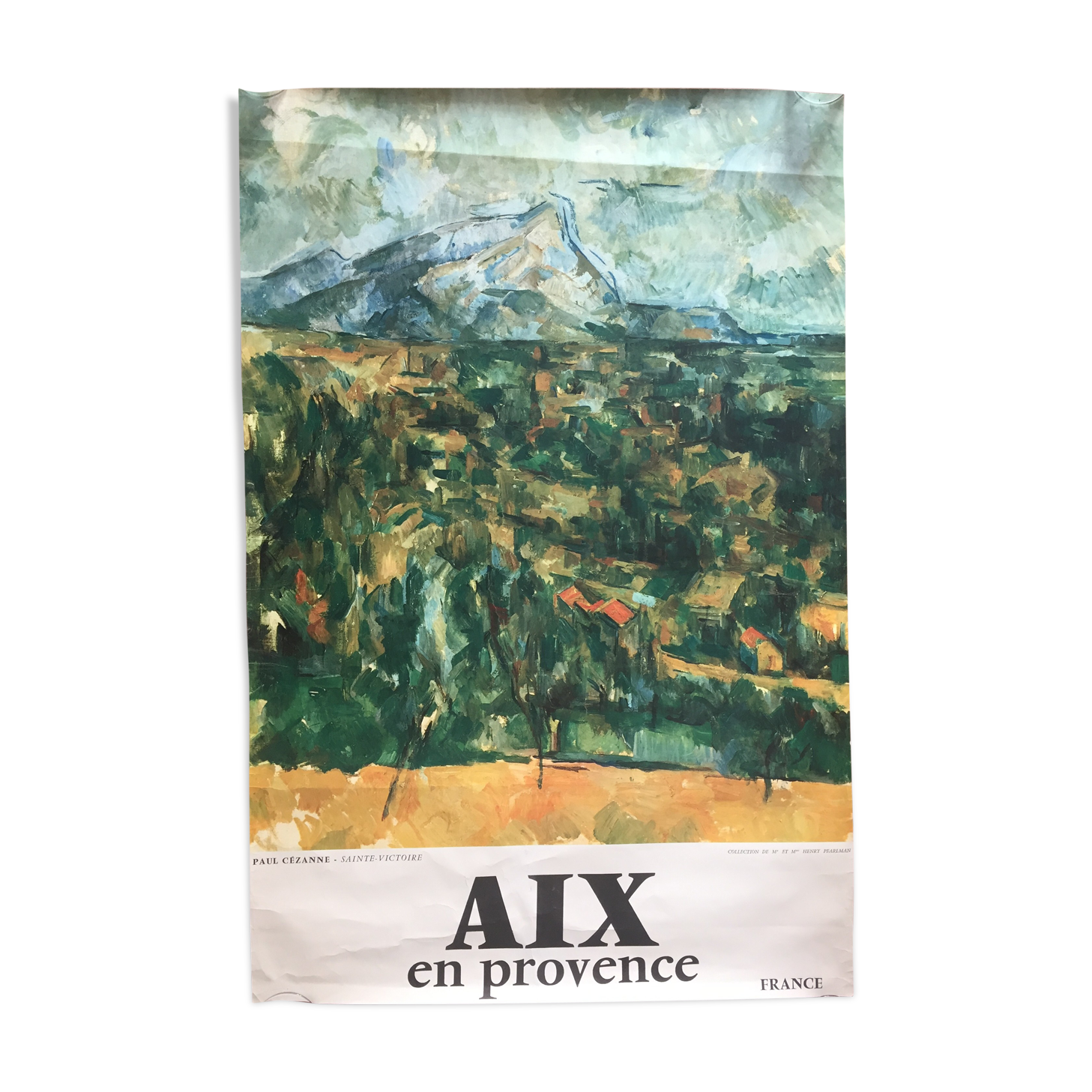Original poster "Aix en Provence" Paul Cézanne, Sainte-Victoire 62x94cm 1960