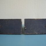 Paire de serre-livres lévriers Art déco en bronze et marbre