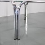 1970s Italian Glass Square Coffee Table