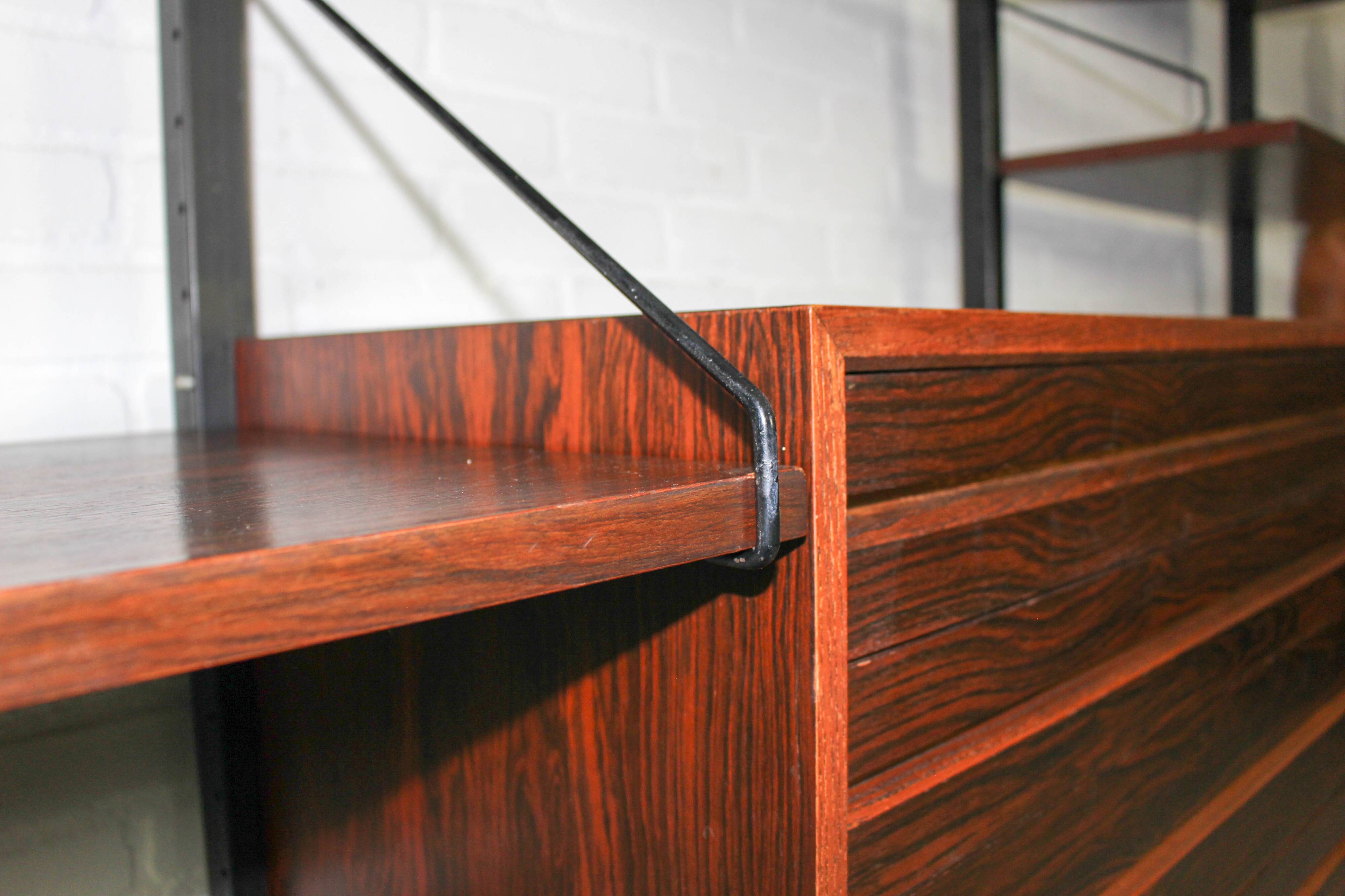 XL Danish Modular Teak Wall Unit in Rosewood by Poul Cadovius, 1960s