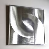 Tableau link of chain kinetic optical art signed by Patrick Dupré