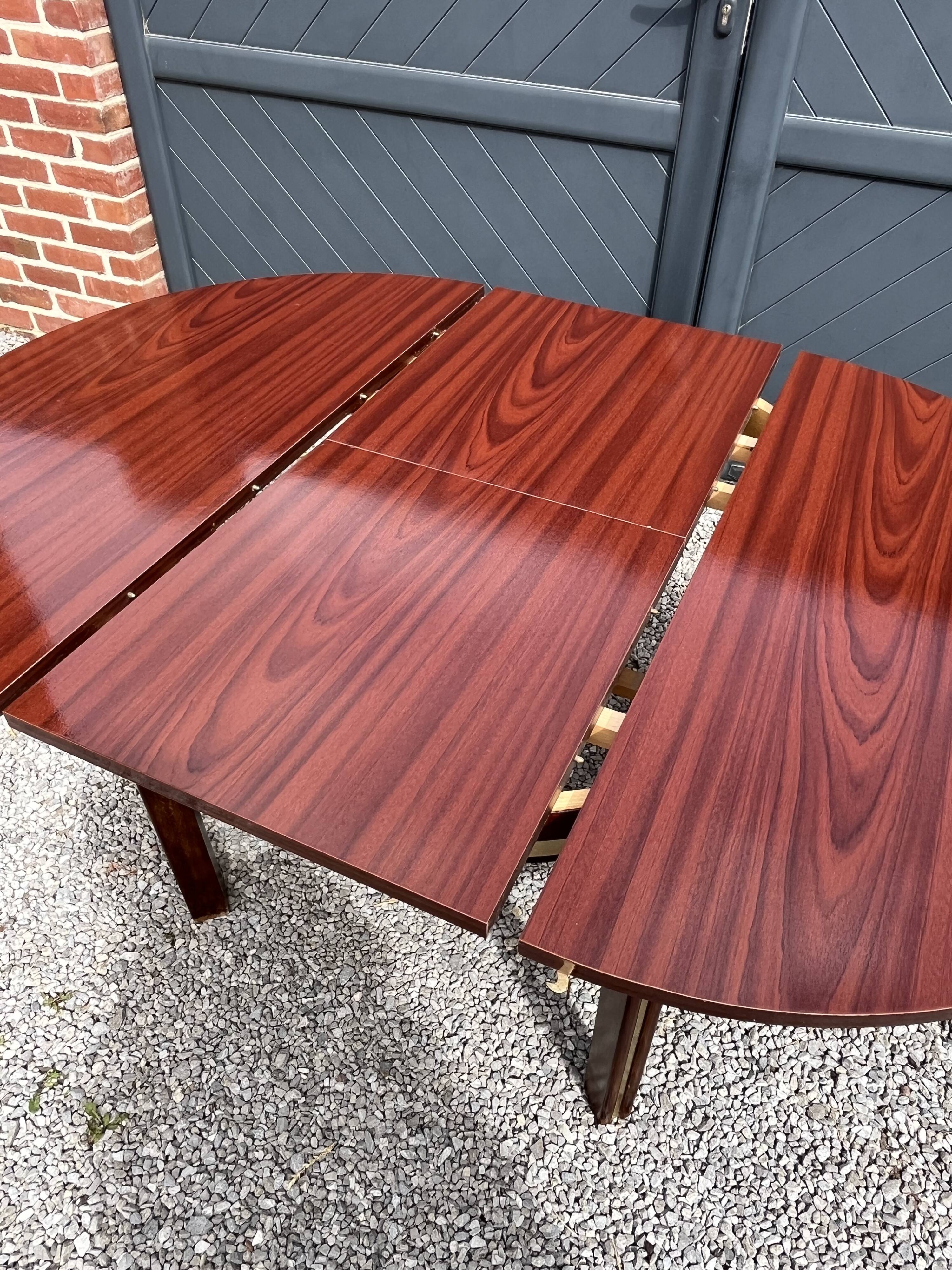 Round table with extensions, Scandinavian design.