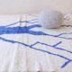 Blue and White Berber Rug - 345 x 252 cm