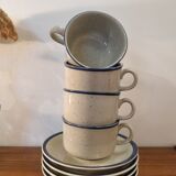 Four cups and their saucers