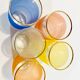 X5 multicolor granite glasses from the 50s/retro/kitchen/vintage