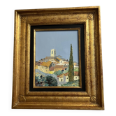 Tableau provençal à l’huile au couteau - encadré