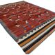 Turkish Wine Red Handmade Wool Kilim Rug, 312x407Cm