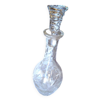 Beautiful crystal carafe with a beautiful worked crystal stopper