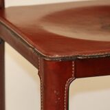 Matteo Grassi high stool in leather and metal