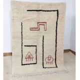 Handmade moroccan berber carpet 150 x 108 cm