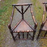 2 antique Scandinavian corner chairs/armchairs