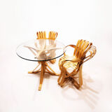 Chaises Cross Check en bois courbé et table à manger Face Off Frank Gehry pour Knoll Inc.