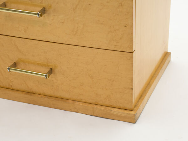 Commode art déco en sycomore poignées laiton années 1940