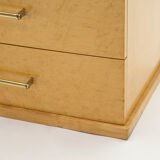 Commode art déco en sycomore poignées laiton années 1940