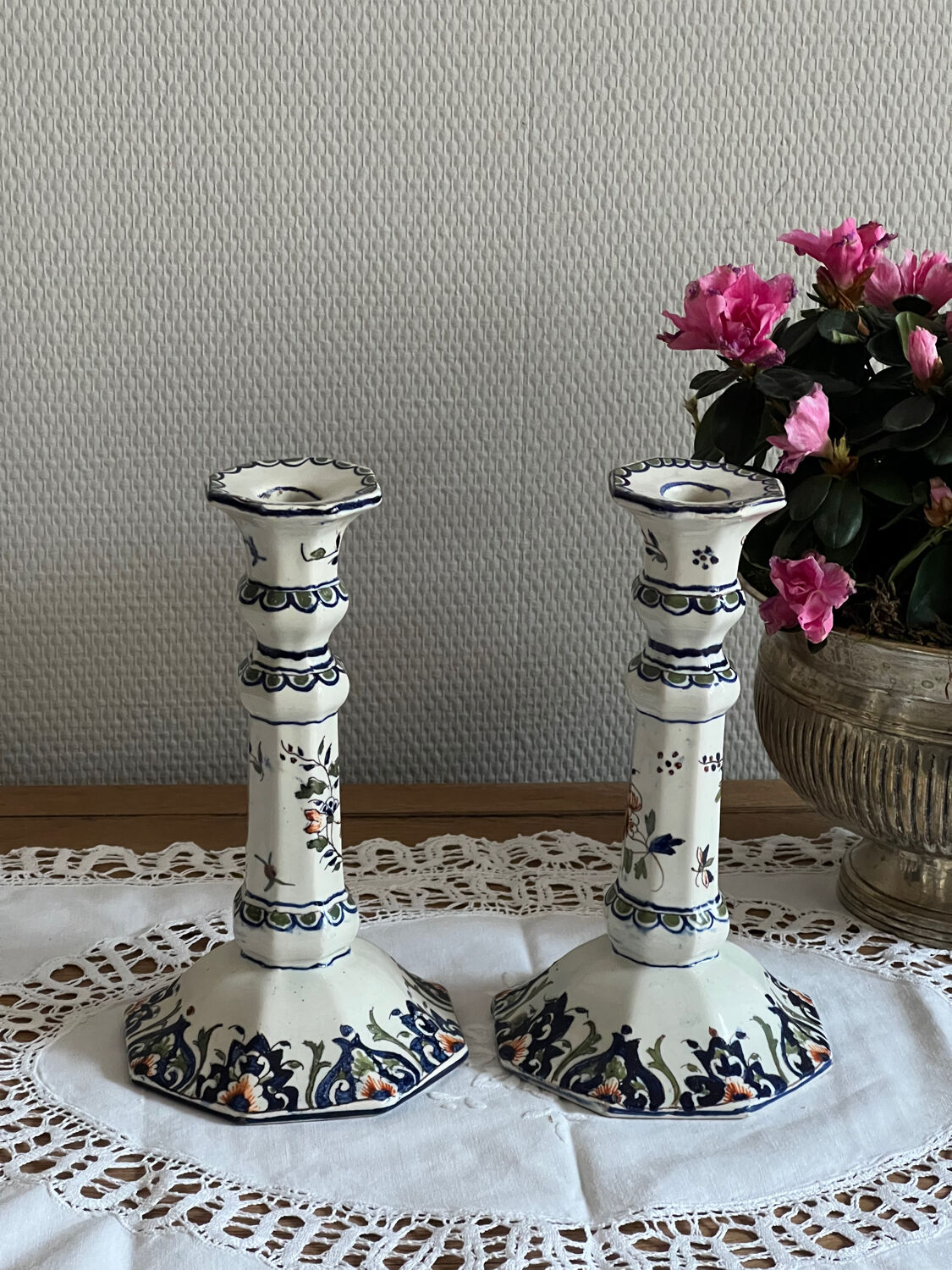 Pair of candlesticks Rouen