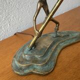 Lampe bronze Hakuli Israël années 50