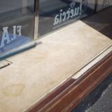 Store window counter, art deco showcase counter, collection showcase, interior decoration