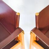 Karl Heinz Bergmiller For Escriba, Pair of Safari Leather Armchairs and Matching Coffee Table