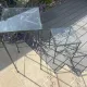 Stands / Nesting tables in patinated wrought iron with antique glass Olivier CORRO