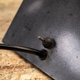 Pair of table lamps in metal and murano glass by Alox Italia Anni '80